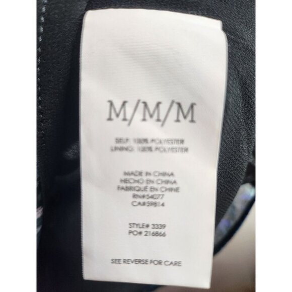 Cabi Blue Printed Chiffon Lace Up Neck #3339 Noel Eternity Dress Medium - Picture 5 of 9